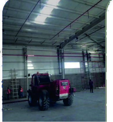 Interior works inside a warehouse or industrial facility in Egypt